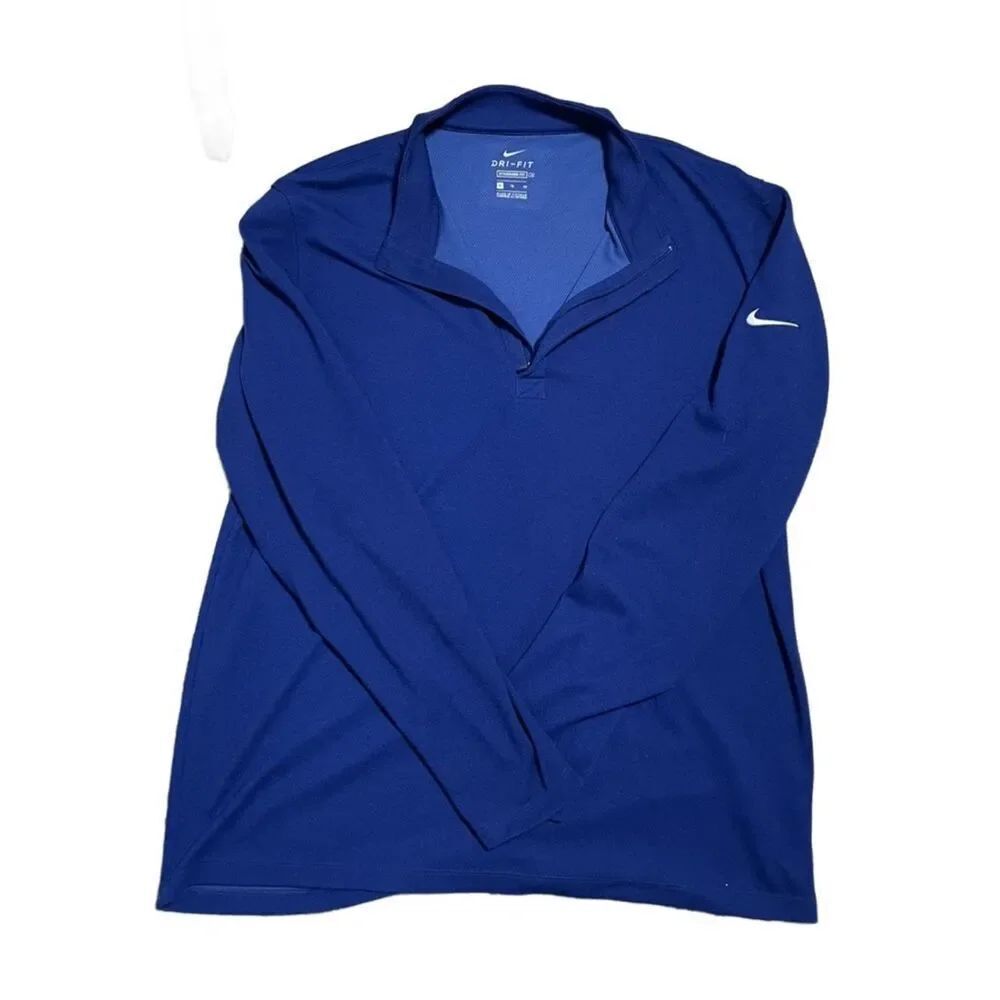 Nike Royal Blue Men’s Quarter-Zip Long Sleeve Pullover (Size: XL)